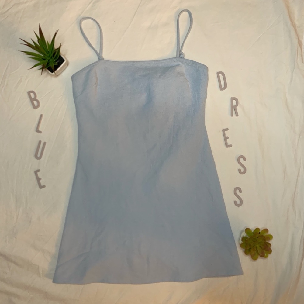 Blue Tie Back Dress